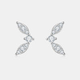 Moissanite 925 Sterling Silver Stud Earrings - Rosa Apparel