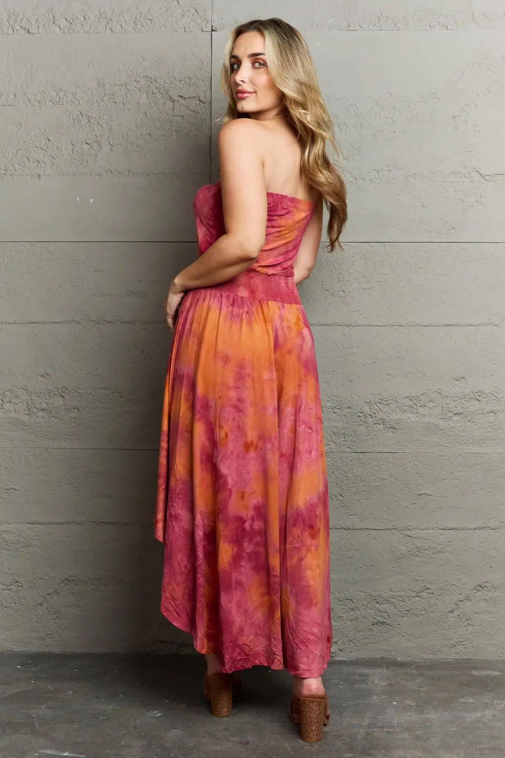 Ninexis In The Mix Sleeveless High Low Tie Dye Dress - Rosa Apparel