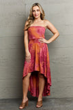 Ninexis In The Mix Sleeveless High Low Tie Dye Dress - Rosa Apparel