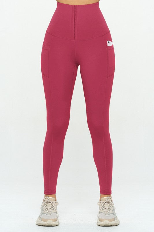 OTOS Active Corset leggings Soft Body Shaper with Pockets - Rosa Apparel