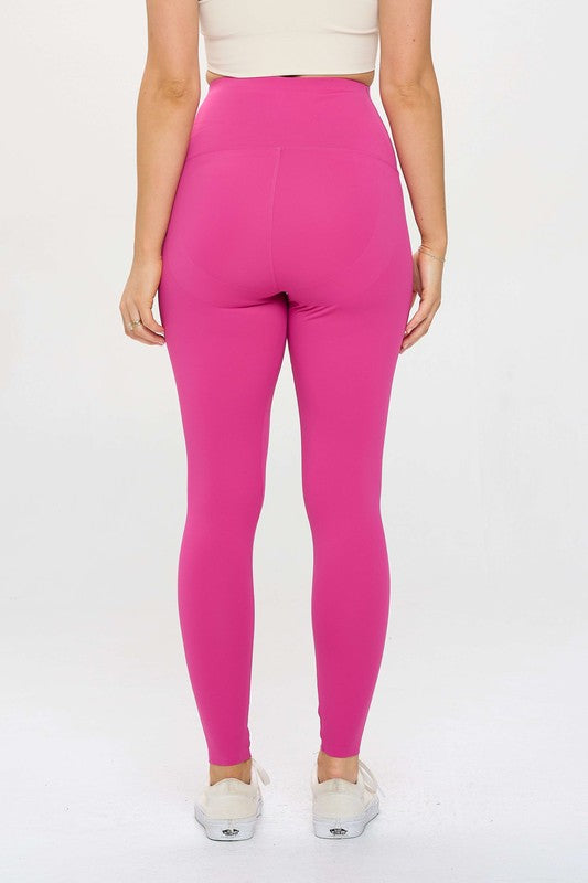 OTOS Active High Waisted Leggings Air Lift Firm Sculpt Pants - Rosa Apparel