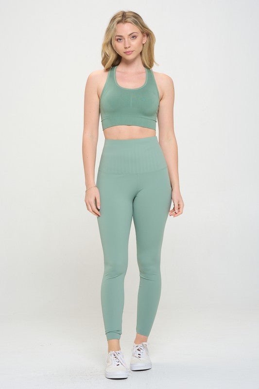 OTOS Active High Waisted Leggings Air Lift Firm Sculpt Pants - Rosa Apparel