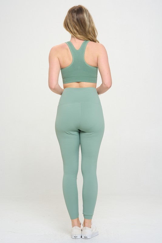 OTOS Active High Waisted Leggings Air Lift Firm Sculpt Pants - Rosa Apparel