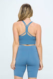 OTOS Criss Cross Back Sports Yoga Bra Activewear - Rosa Apparel