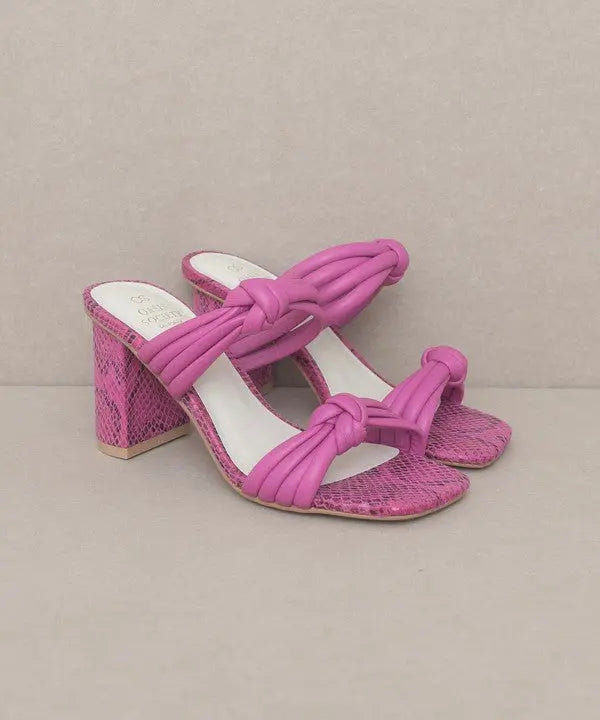 Oasis Society Raquel - Strappy Knot Heel - Rosa Apparel