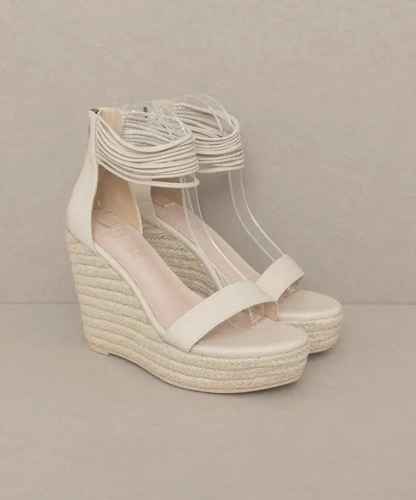 Oasis Society Rosalie - Layered Ankle Wedge - Rosa Apparel