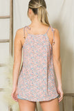 Orange Farm Bead Detail Sleeveless Top - Rosa Apparel