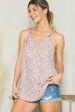 Orange Farm Bead Detail Sleeveless Top - Rosa Apparel