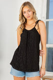 Orange Farm Lace overlay Sleeveless Top - Rosa Apparel