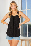 Orange Farm Lace overlay Sleeveless Top - Rosa Apparel