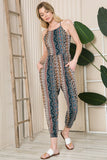 Orange Farm Tribal Print Jumpsuit - Rosa Apparel