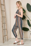 Orange Farm Tribal Print Jumpsuit - Rosa Apparel