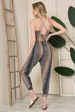 Orange Farm Tribal Print Jumpsuit - Rosa Apparel