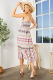 Orange Farm Tribal Print Tiered Maxi Dress - Rosa Apparel