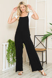 Orange Farm Wide Leg Premium Cotton Rib Overalls - Rosa Apparel