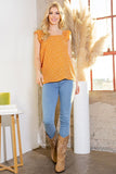 Orange Farm Woven Ruffle Sleeve Top - Rosa Apparel