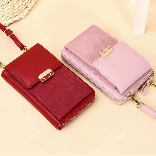 PU Leather Ladies Wallet Crossbody Bag - Rosa Apparel