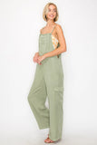 RISEN Wide Leg Tencel Overalls - Rosa Apparel