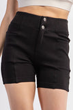 Rae Mode Casual Cotton Stretch Twill Fitted Elastic Waist Shorts - Rosa Apparel