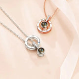 S925 silver Projection Necklace With Exquisite Rose Gift Box - Rosa Apparel