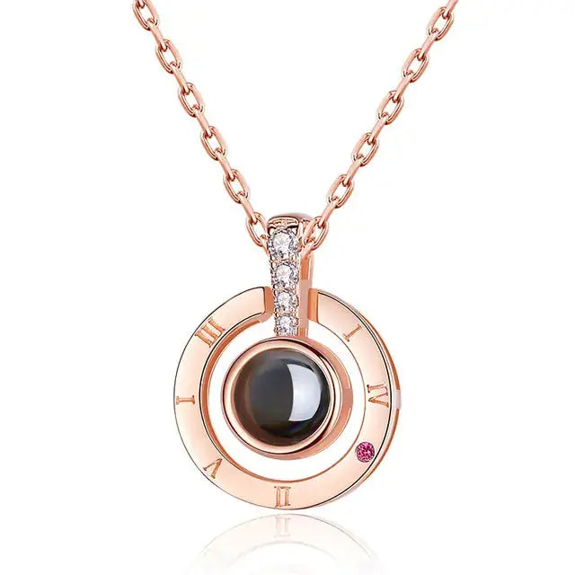 S925 silver Projection Necklace With Exquisite Rose Gift Box - Rosa Apparel