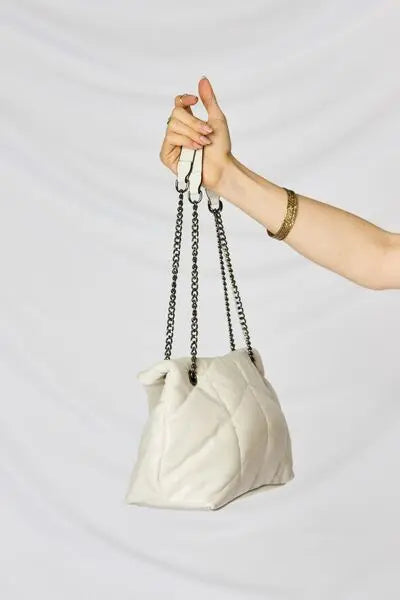 Bolso de mano con cadena de cuero PU SHOMICO