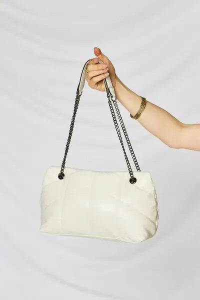 Bolso de mano con cadena de cuero PU SHOMICO