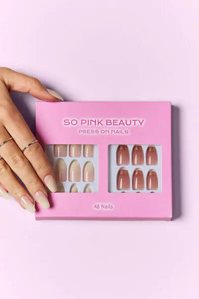 SO PINK BEAUTY Uñas a presión, 2 paquetes