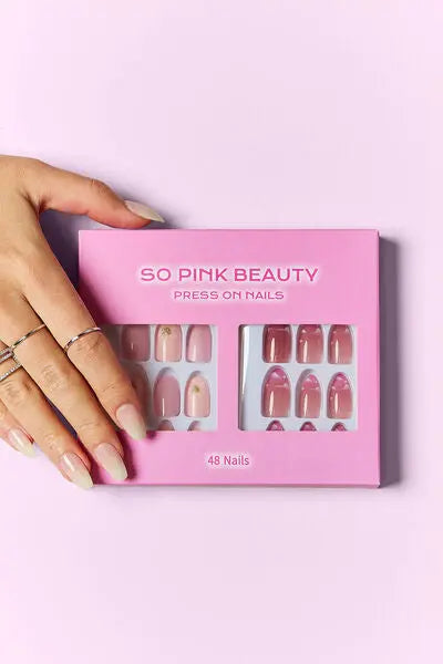 SO PINK BEAUTY Uñas a presión, 2 paquetes