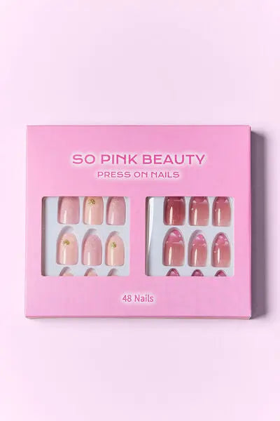 SO PINK BEAUTY Uñas a presión, 2 paquetes