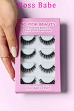 SO PINK BEAUTY Faux Mink Eyelashes 5 Pairs - Rosa Apparel