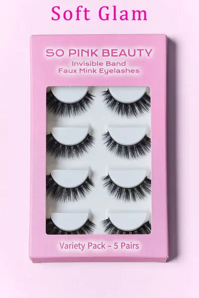 SO PINK BEAUTY Mink Eyelashes 5 Pairs - Rosa Apparel