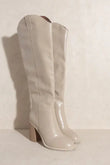 STEPHANIE-Knee High Cowboy Leather Boots - Rosa Apparel