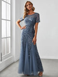 Sequin Shiny Fishtail Tulle Dresses - Rosa Apparel