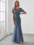 Sequin Shiny Fishtail Tulle Dresses - Rosa Apparel