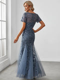 Sequin Shiny Fishtail Tulle Dresses - Rosa Apparel