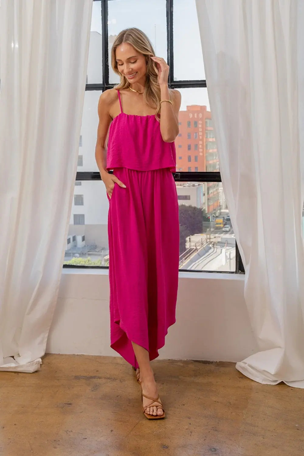 Sew In Love Full Size Sleeveless Wide Leg Jumpsuit - Rosa Apparel