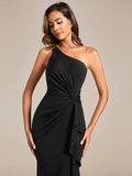 Shining One-Shoulder Spaghetti Strap Dresses - Rosa Apparel