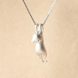 Silver Cat Pendant Necklace Jewelry - Rosa Apparel