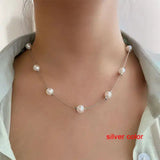 Silver Sparkling Clavicle Chain Necklace - Rosa Apparel