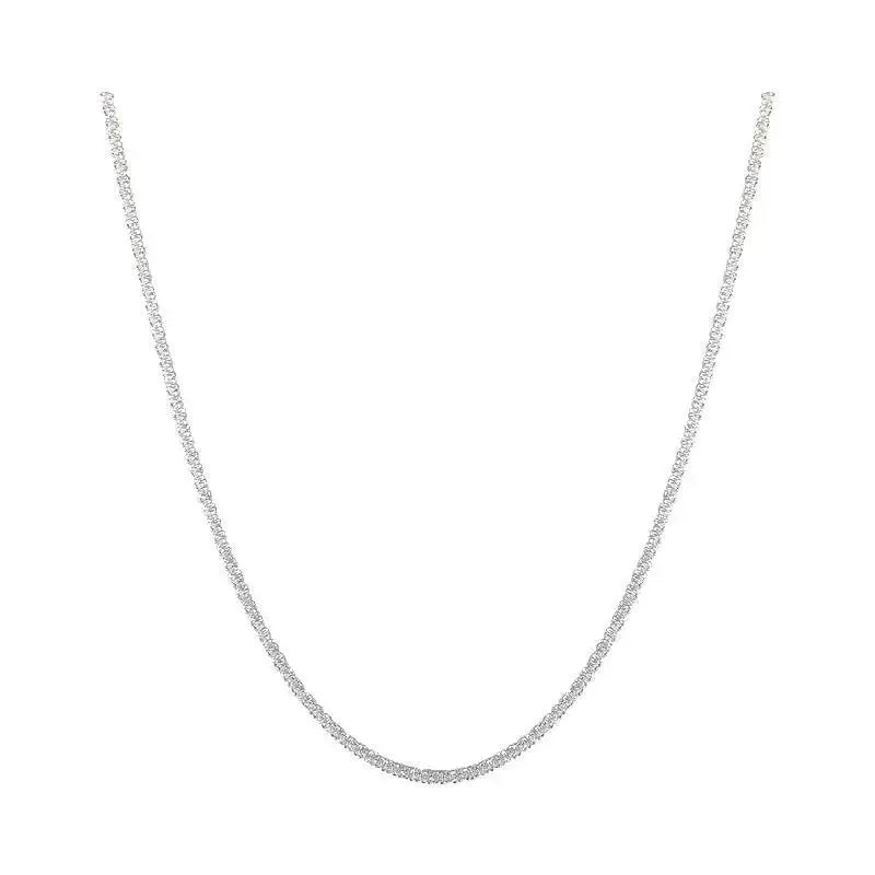 Silver Sparkling Clavicle Chain Necklace - Rosa Apparel