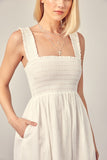 Smocked Ruffle Detail Dress - Rosa Apparel