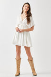 Smocked Waist with Tassel Strap Dress - Rosa Apparel