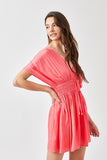 Smocked Waist with Tassel Strap Dress - Rosa Apparel