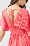 Smocked Waist with Tassel Strap Dress - Rosa Apparel