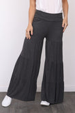 Solid Tiered Wide Leg Pants by EG Fashion - Rosa Apparel