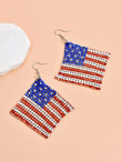 The American Flag Stars and Stripes 4th of July Drop earrings - Rosa Apparel