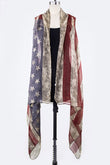 Vintage American Flag Fashion Hi Lo 4th of July Vest - Rosa Apparel