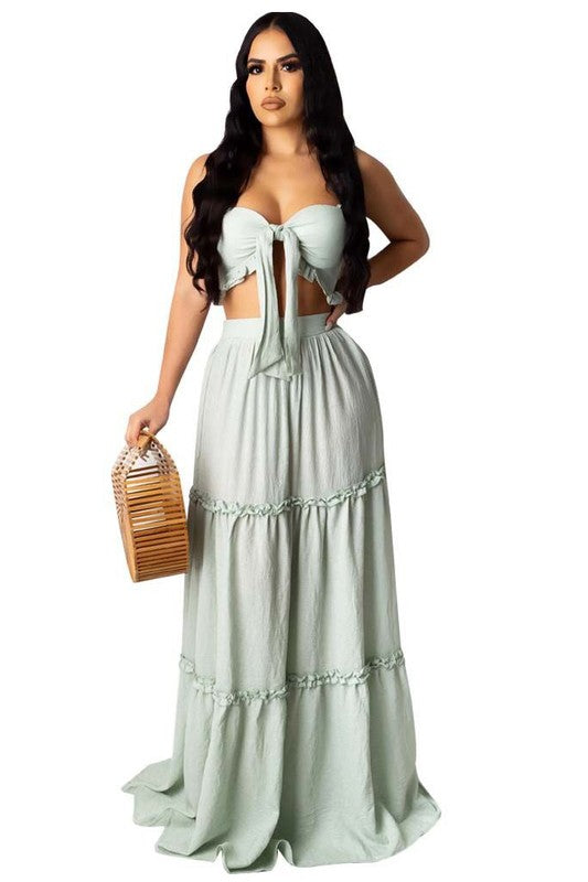 WOMEN SUMMER FASHION 2PC DRESS SET By Claude - Rosa Apparel