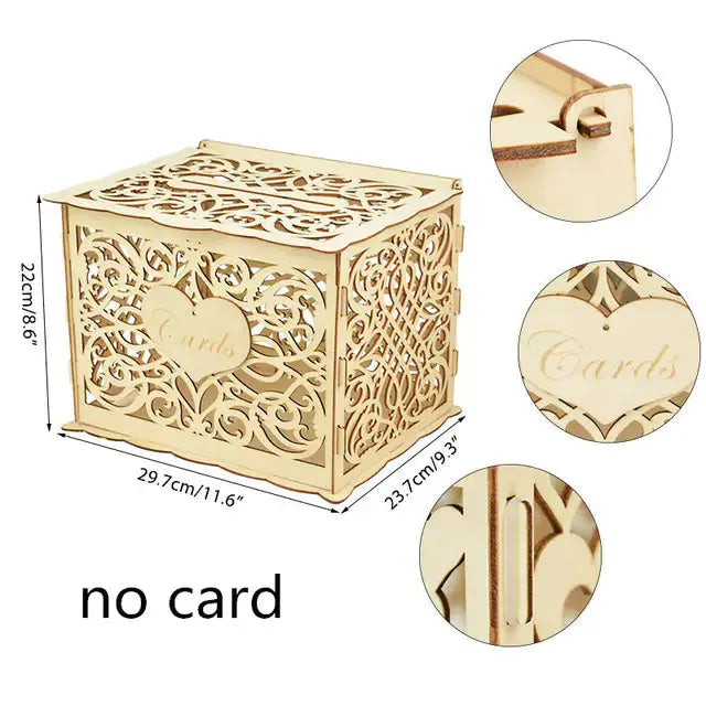 Wooden Wedding Gifts Card Boxes - Rosa Apparel